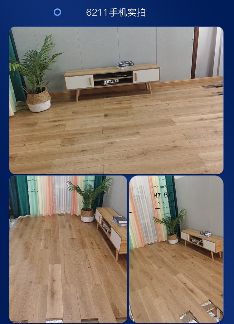 In-stock Solid Oak Flooring from Source Scar Modification Hand Scratch Pattern Original Wood Floor Solid Wood with Dragon Bone Design - 图片 39