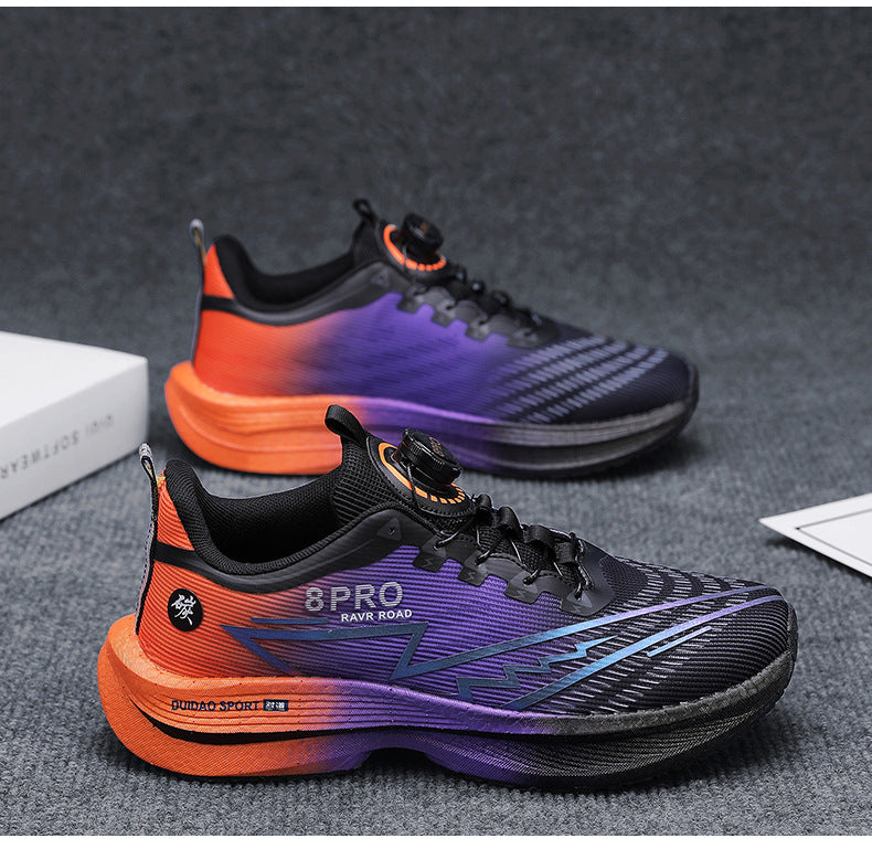 2025New8pro Full Palm Carbon Plate Racing Shock Absorption Running Shoes Men and Women Couples Rotating Buckle Youth Shoes Sports - 图片 35