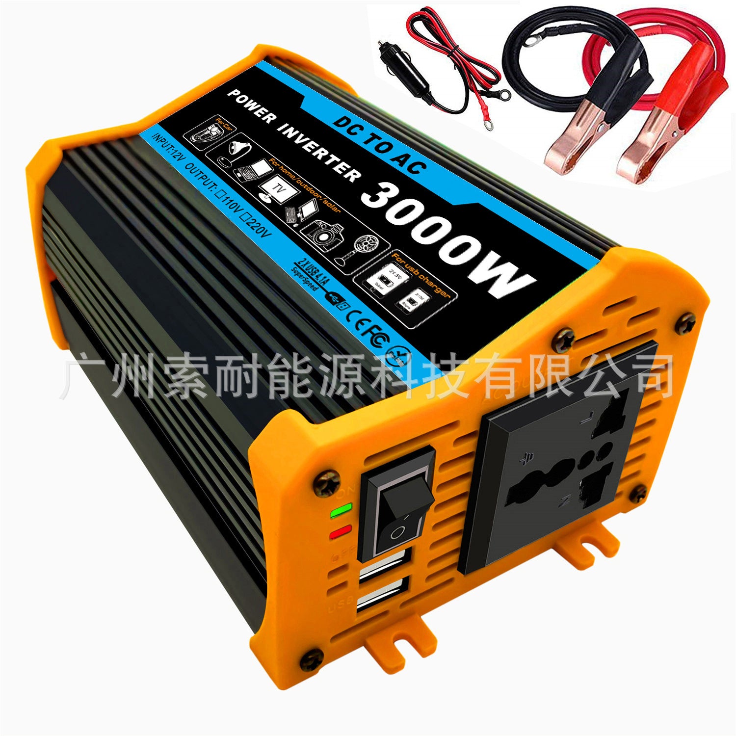 Car Small Electrical Appliances Car Converter Inverter300W Dc12V Transfer Communication110V/220V Double USB Mouth - 图片 8