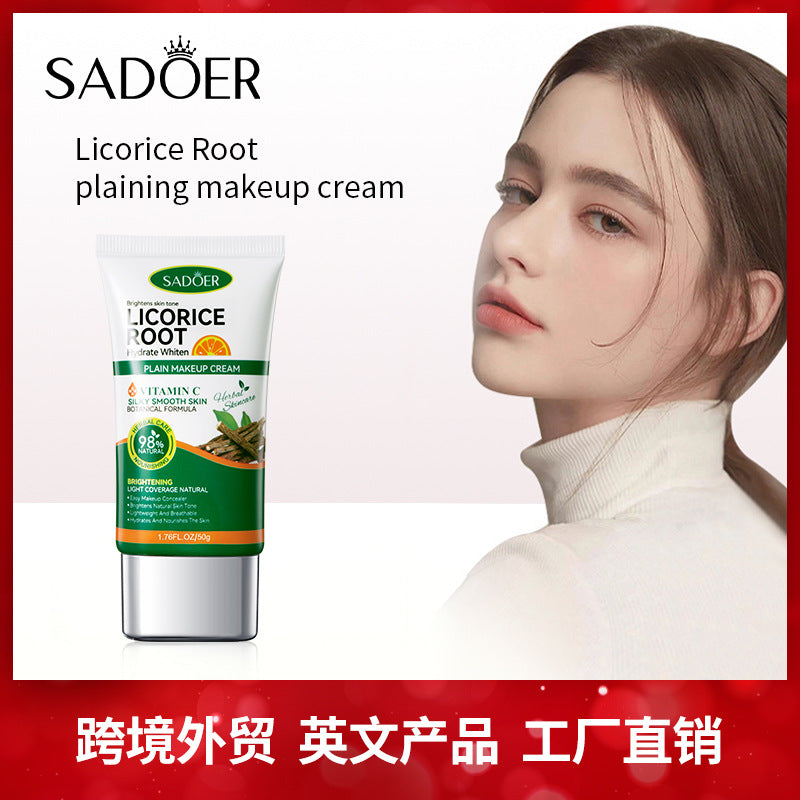 Makeup SADOER Licorice VC No Makeup Cream Whitening and Brightening Concealer Cream Cross-Border Wholesale