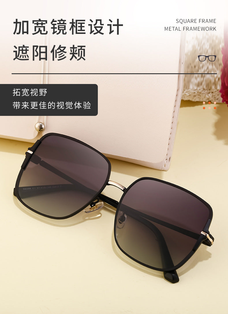 2025New European and American Fashion Square Frame Polarized Sunglasses for Women High-end Outdoor Sun Protection Sunglasses Wholesale - 图片 16