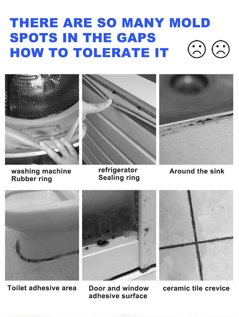 Ant-mold agent Wall Tile Sink Mold Removal Gel Washing Machine Refrigerator Seal Mold Removal Gel Antibacterial - 图片 6