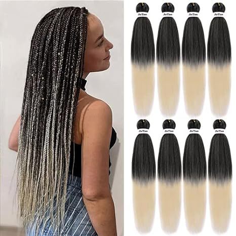 EZ Braided Synthetic Crochet Hair Export Cross-Border Factory In Stock Big Braids European and American Long Straight Hair - 图片 8
