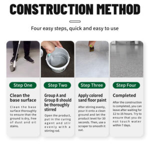 Qixia Epoxy Color Sand Floor Paint Cement Floor Paint Wear-resistant Imitation Marble Paint Self-leveling Floor Paint