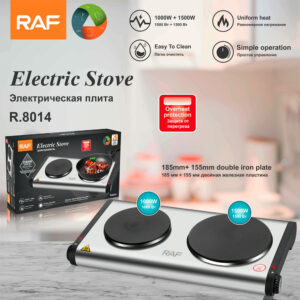 RAF European Standard Electric Stove Household Closed Electric Stove Insulation Double Burner Constant Temperature Universal Electric Stove R8014