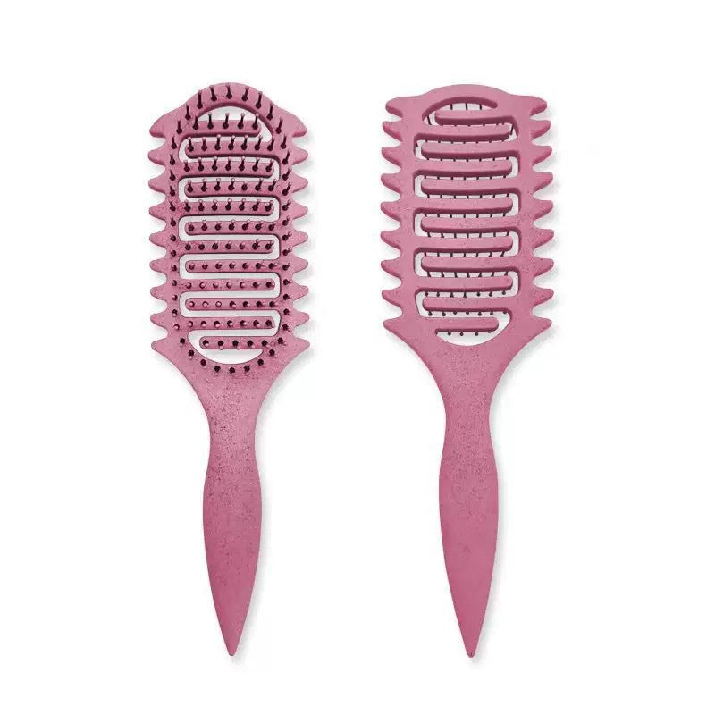 Bounce Curl Defining Styling Comb Smooth Hair Hollow Tail Three-Prong Scalp Cleaning Comb Sea King Curl Hair Styling Comb - 图片 8