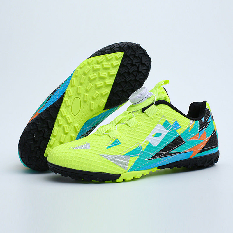 Rotating Buckle Football Shoes Breathable Anti-Slip TF Children's and Teenagers' Turf Training Shoes for Flat Ground Competitions - 图片 11