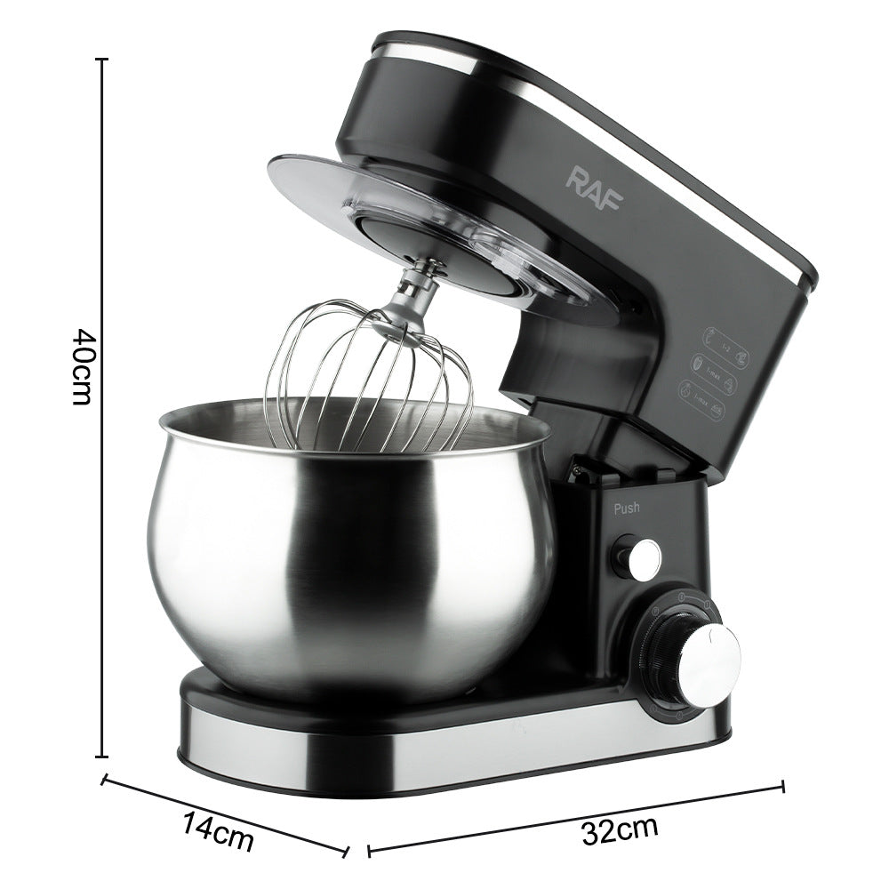 RAF EU Standard Kitchen Machine Stainless Steel Bowl High Power Dough Mixer Egg Beater Mixer Egg Beater5L - 图片 8