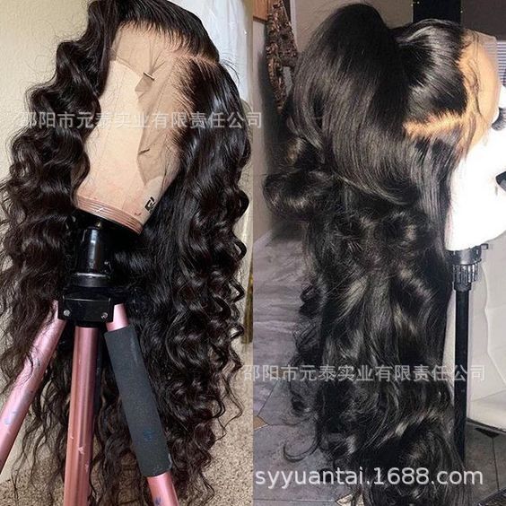 13x4HoneyBlondeLaceFrontWigsSyntheticBodyWaveWigs Long Curly Hair - 图片 8