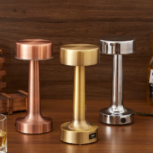 USB Rechargeable Eye Protection Bedside Table Lamp Bar Qingba Hotel Atmosphere Touch Night Light LED Metal Table Lamp