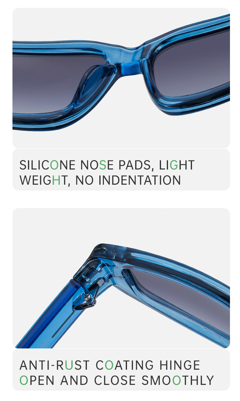 Fashion Square Frame Sunglasses for Women, Sun Protection, High-End European and American Style Small Frame Glasses Wholesale sunglasses Sunglasses - 图片 22