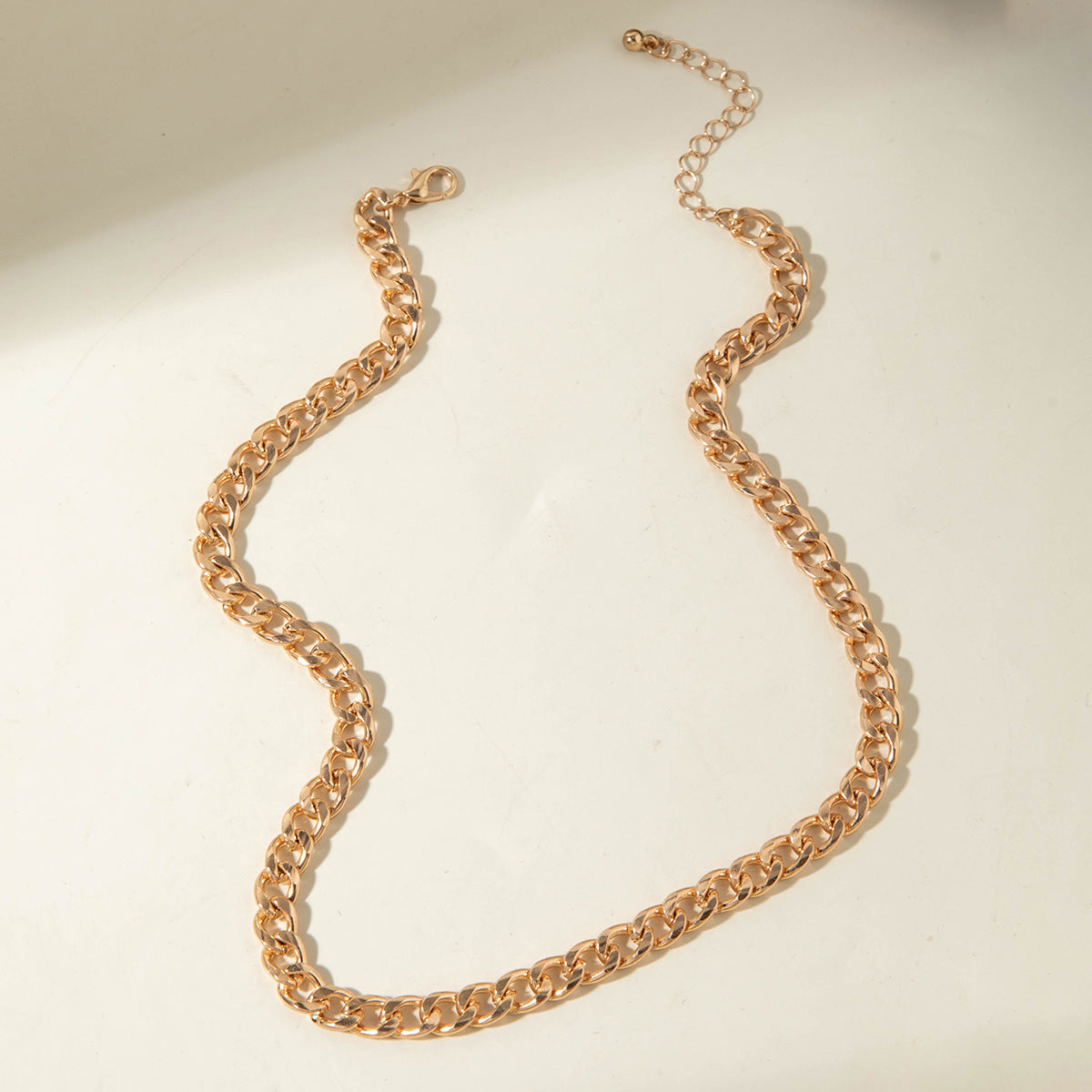 European and American Ornament Fashion Hip-Hop Short Thick Chain Geometric Necklace Metal Exaggerated Necklace - 图片 50