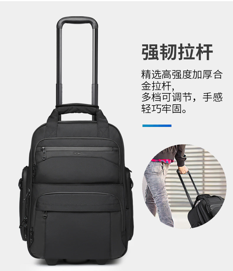 Trolley Travel Bag Business Boarding Bag Large Capacity Waterproof Oxford Cloth Multifunctional Handheld Wheeled Travel Bag - 图片 7