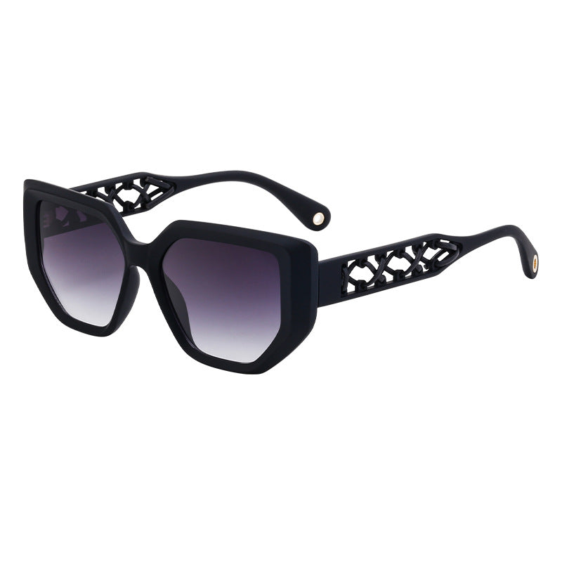 European and American Cat Eye Sunglasses for Women, High-End Hollow Frame Small Frame Sunglasses, Natural Look Glasses sunglasses - 图片 3