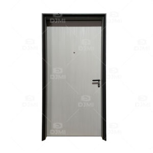 Factory Wholesale Aluminum Wood Ecological Doors for Houses Interior Modern Design Black Steel Frame Interior Wooden Door