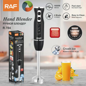 RAF EU Standard Portable Household Food Blender Handheld Electric Stainless Steel Cooking Stick Mixer784