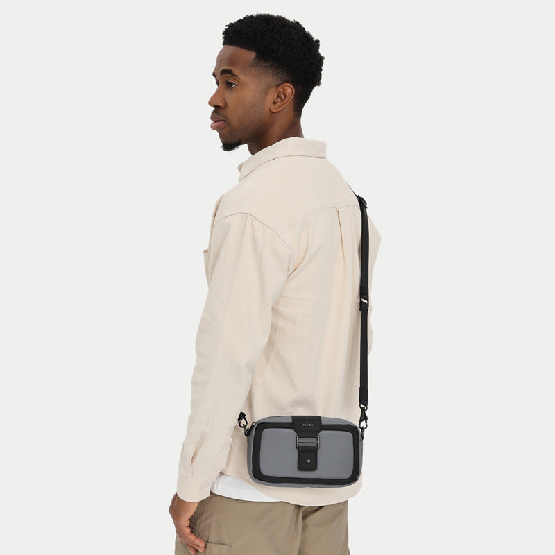 Men's Crossbody Bag High-End Single Shoulder Bag Portable Small Bag Waterproof Oxford Cloth Mini Men's Bag Trendy Style - 图片 4