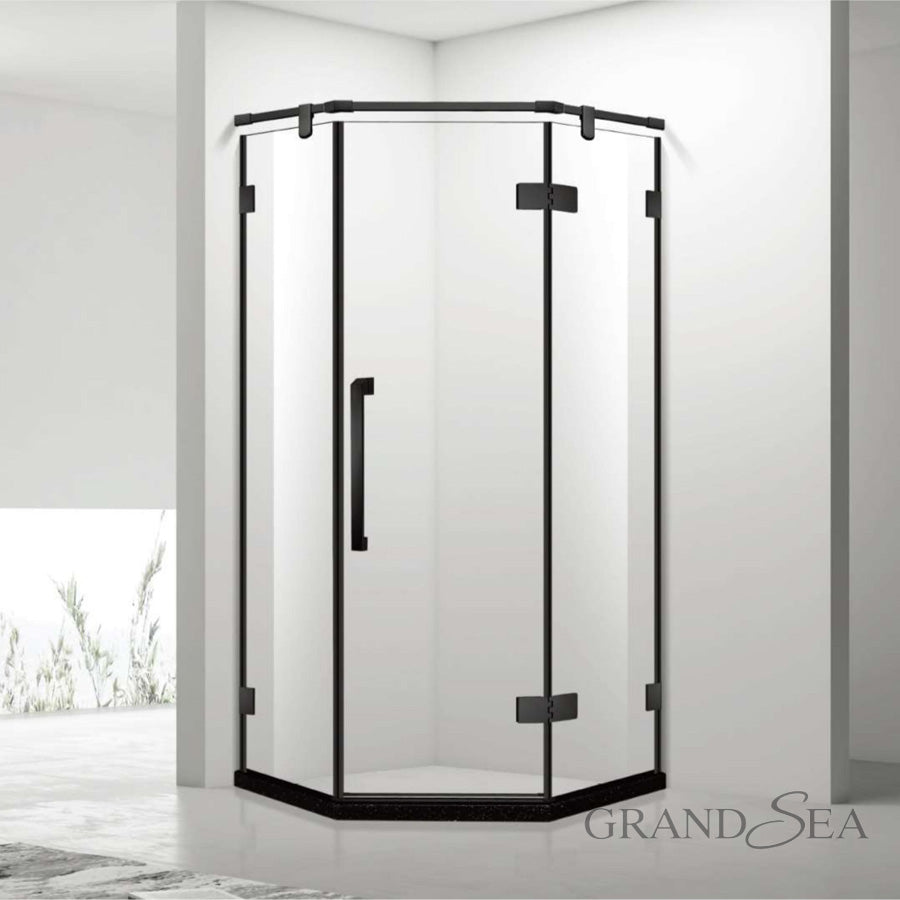 Luxury Simple Bathroom Sliding Tempered Glass Aluminum Frame Door Shower - 图片 4