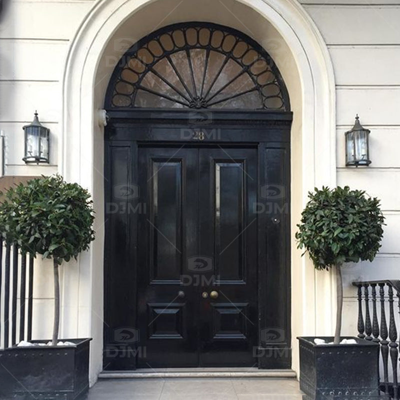 Villa Main Teak Solid Wood Main Door Designs Photo Main Wooden Double With Glass Design Entry Front Exterior Door - 图片 4