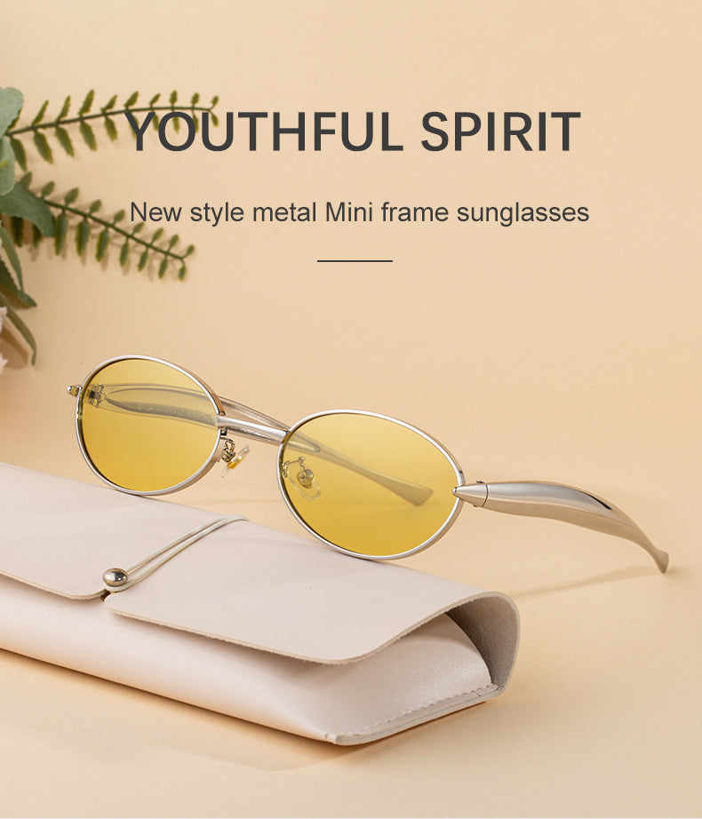 Oval Sunglasses for Women2025New European and American Style Personality Sunglasses with High-end Feel, Sun Protection, Trendy Fashion Glasses - 图片 14