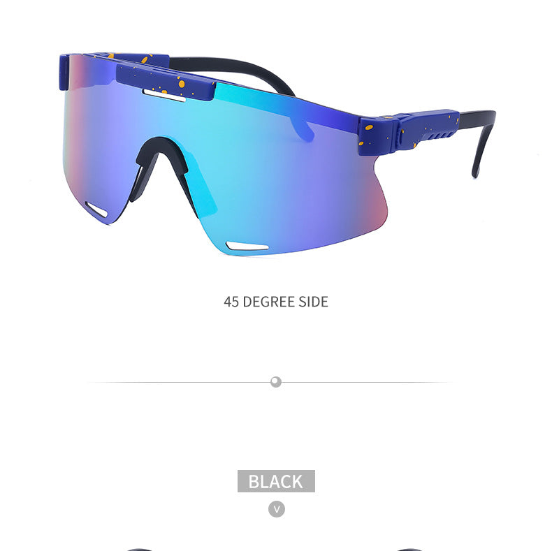 New European and American Style Colorful Outdoor Cycling Windproof Sunglasses for Men and Women Integrated Sports Sun Protection Sunglasses - 图片 23