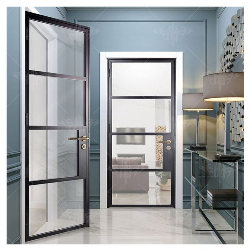 Villa Aluminum Casement Door Fashion Aluminum Glass Door Factory Manufacturer Glass Doors