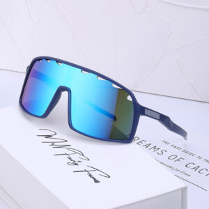 New Colorful Cycling Glasses for Men with Perforated One-piece Lenses Sunglasses European and American Outdoor Sports Sun Glasses