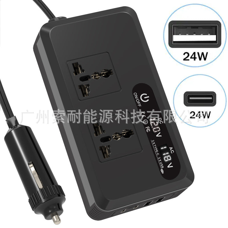 Export Car Inverter200W 12V Turn110V/220V Universal Socket for European, American, and Brazilian Standards - 图片 23
