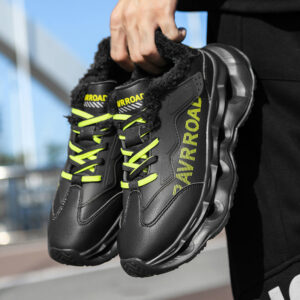 Winter New Ultra-fiber Leather Waterproof Fashion Casual Sports Shoes with Fleece Lining Warm Men's Shoes Non-slip Wear-resistant Running Shoes