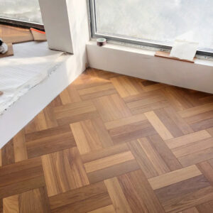 Premium Solid Teak Wood Floor 18mm Custom Prefinished Eco-Friendly Hardwood Flooring for Residential Kitchen Office Hotel Use