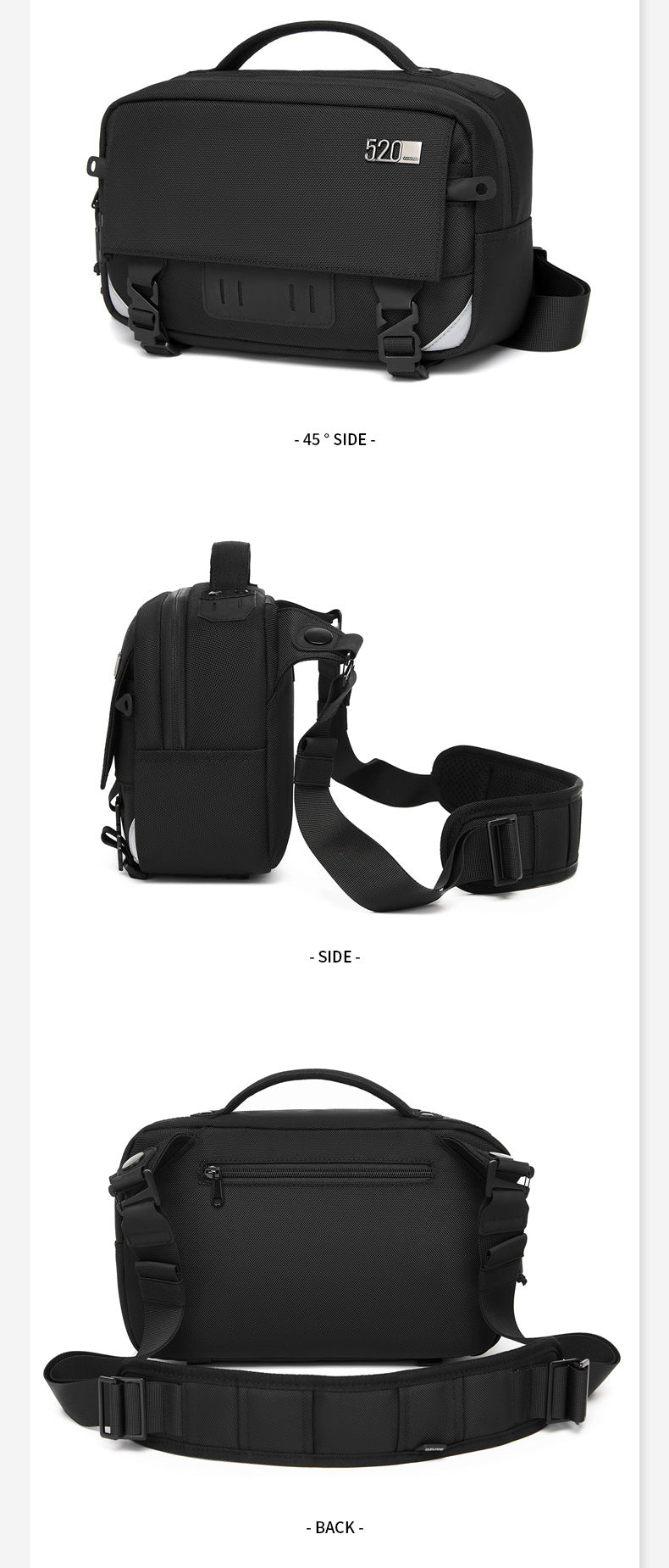 ozuko Men's Crossbody Bag Shoulder Bag Waterproof Large Capacity Outing Portable Bag High-end Multifunctional Trendy Brand - 图片 24