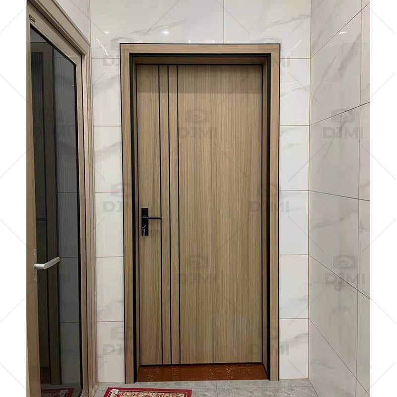 Custom Aluminum Wood Door Interior Wooden Door Apartment Room Plywood Door - 图片 5