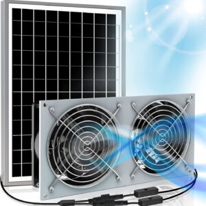 Solar Fan for Shed15W Solar panel high-speed DC brushless fan,Suitable for heat dissipation