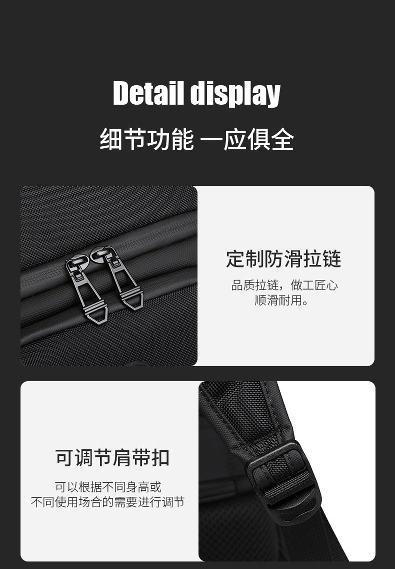 ozuko Business Backpack Men's Waterproof Computer School Bag High-looking commuter travel backpack for college students - 图片 21