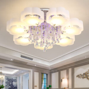 Living Room Lamp Crystal Lamp LED Ceiling Lamp Round Bedroom Lamp Simple Modern Elegant Home Dining Room Balcony Lighting