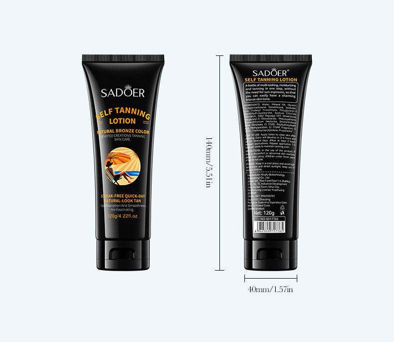 Tanning Moisturizer120gSADOER Moisturizing and Hydrating Wheat Color Sunbathing Essence Lotion for Foreign Trade Cross-Border - 图片 15