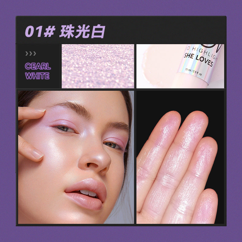 SHELOVES Highlight Liquid Contour Shadow Nose Shadow Diamond Brightening Liquid Face Body Highlight - 图片 5