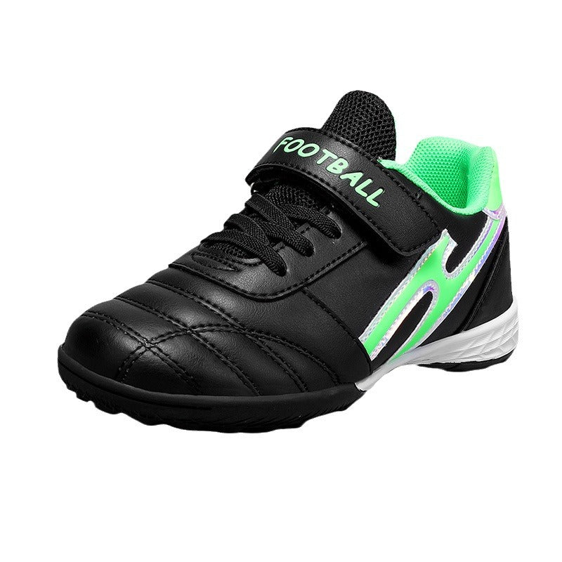 New football shoes for men and women with Velcro for children TF Broken Nail Style Youth Student Grassland Flat Training Shoes - 图片 5