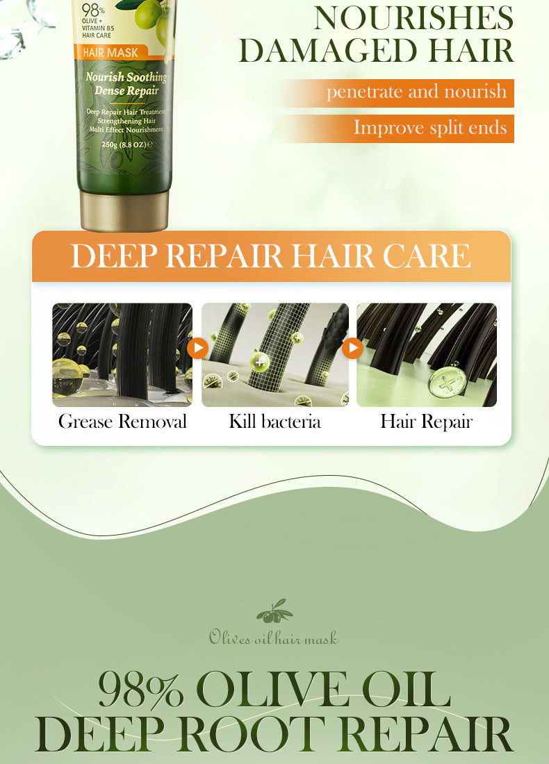 Olive Oil Hair Mask SADOER Repair Smooth Nourishing Hair Conditioner Cross-Border Wholesale - 图片 15