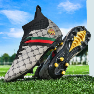 Hot-selling High-top Soccer Shoes tf Artificial Grass with Broken Nails AG Nail Leather Foot Men's and Women's Children's Youth Student Training Shoes