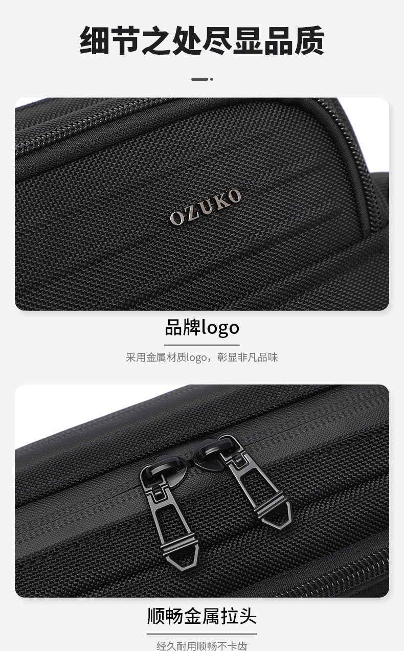 ozuko Men's Clutch Bag Multi-Functional Portable Small Crossbody Bag Travel Commute Lightweight Trendy Brand Storage Men's Bag - 图片 23