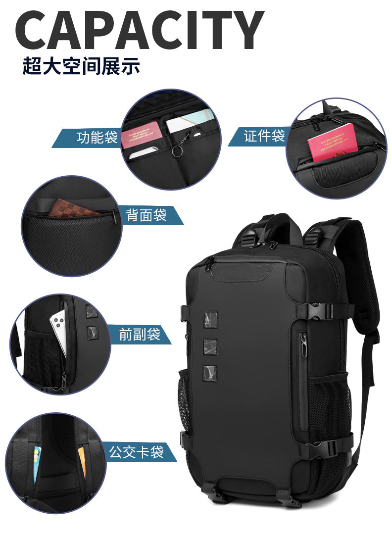 Korean Style Backpack Trendy Brand Laptop School Bag Lightweight Large Capacity Water-Resistant Commuter Bag for Middle and High School Students and College Students - 图片 12
