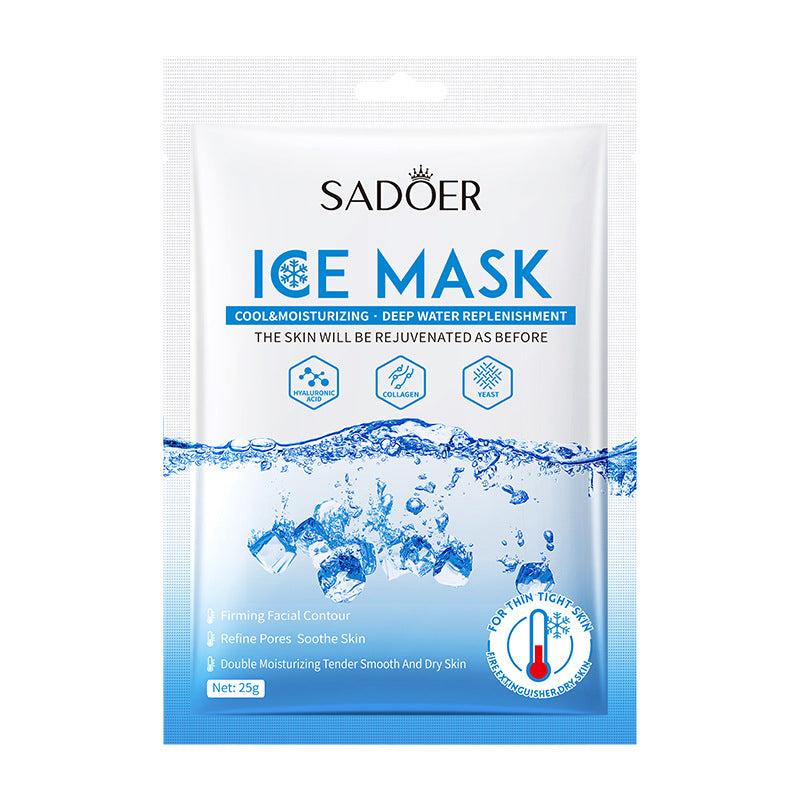 Ice Mask25g SADOER Deep Hydration Moisturizing Refreshing Face Mask Sheets Wholesale for Cross-Border Trade - 图片 6