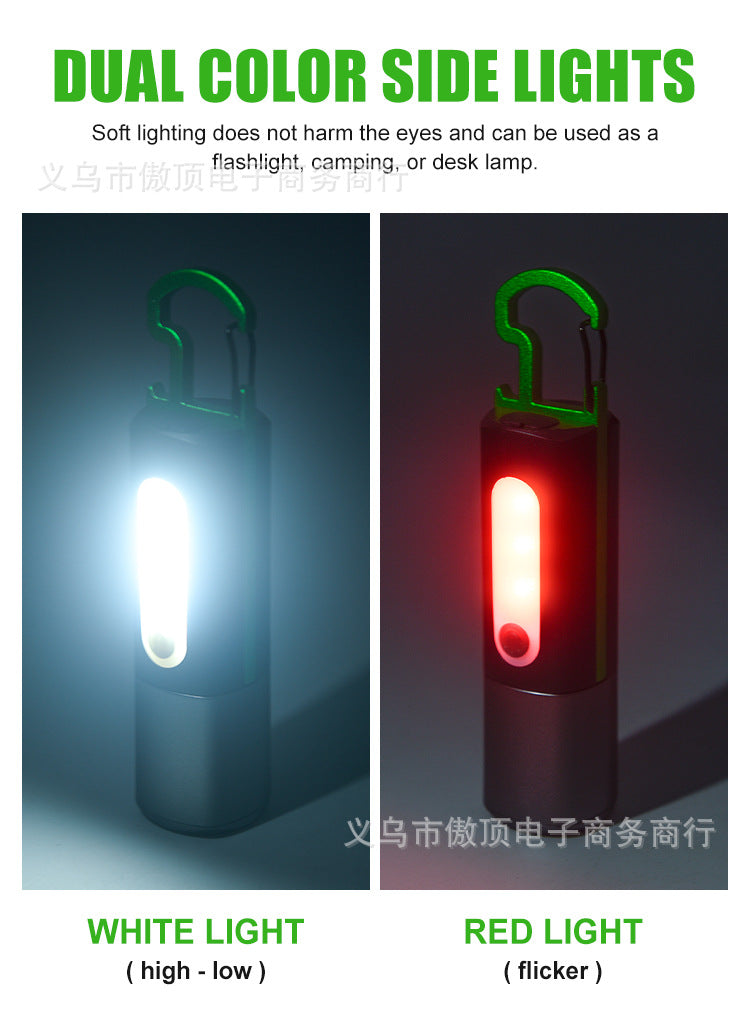 Multifunctional Flashlight Portable Keychain Magnetic Suction Light USB Rechargeable Lighting Work Light LED Sidelight - 图片 9