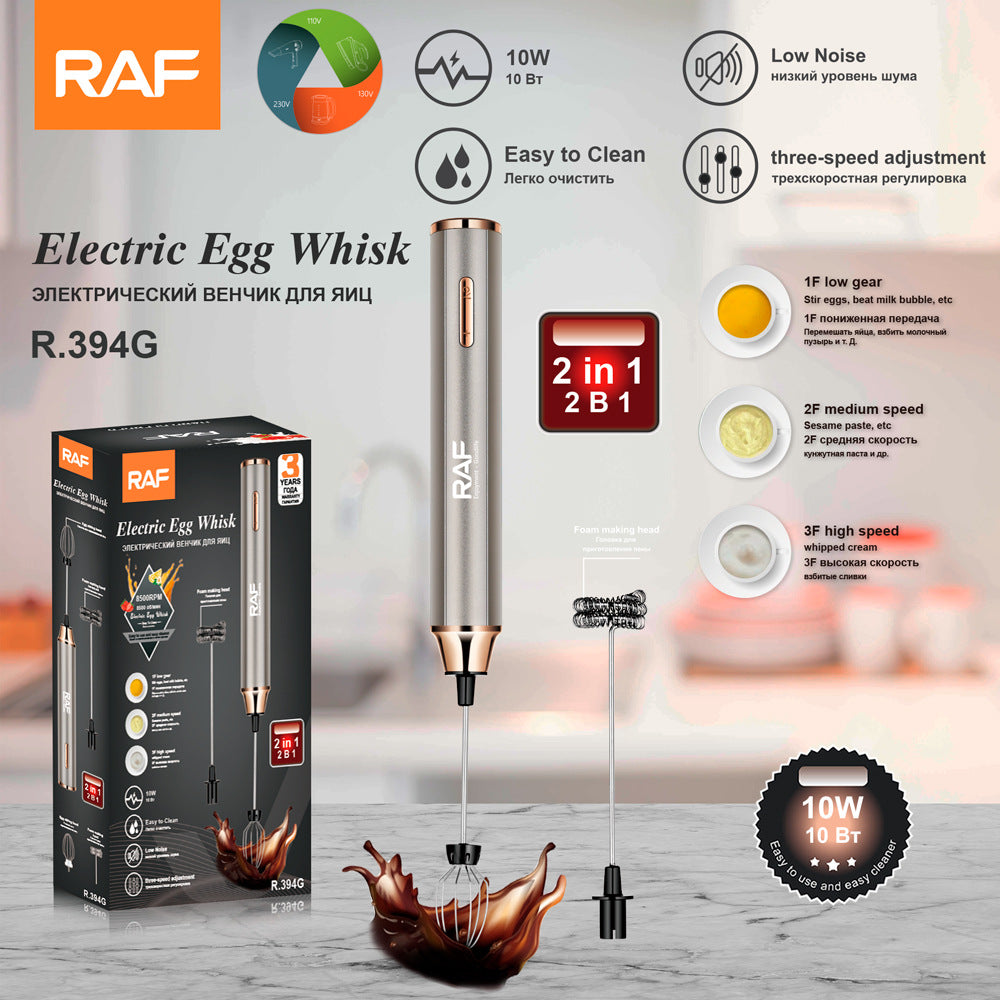 RAF Cafe Electric Milk Frother Milk Stirrer Whisk Egg Beater Coffee Frother Home Use 2-in-1 - 图片 3