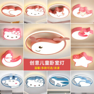 Creative Children's Lamp Bedroom lamp cartoon ceiling light modern minimalist LED Eye Protection Room Lamp Zhongshan Lighting Wholesale