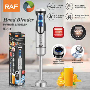 RAF Household Multifunctional Fruit Juicer Adjustable Speed Food Processor Kitchen Electric Blender Food Stick