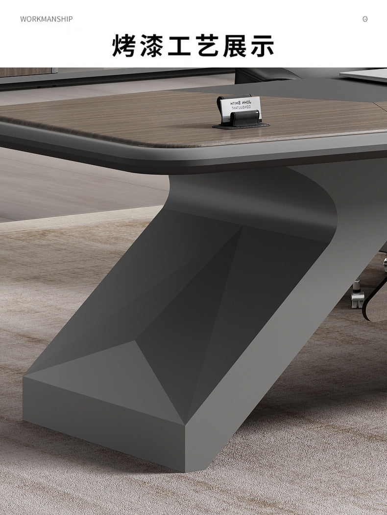 Painted Office Desk Executive Desk President Leader Chairman Boss Desk Office Manager Desk Office Desk and Chair Set - 图片 51