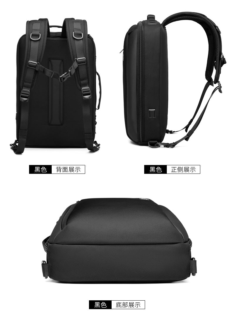 OZUKO Business Backpack Double Shoulder Laptop Bag for Men Lightweight Handheld College Student Commuting Waterproof Notebook Backpack - 图片 23