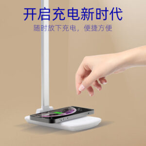 Eye Protection Desk Lamp Mobile Phone Wireless Charging Desk Lamp Aluminum Alloy Touch3Gear Dimming LED Desk Lamp Folding Reading Desk Lamp